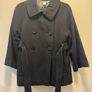 J. Crew Classic Black Peacoat